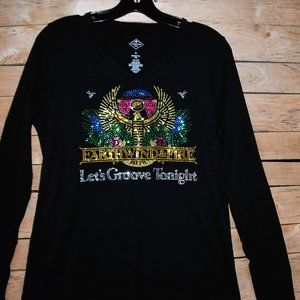 Earth Wind and Fire black Vneck long sleeve shirt XS S M L XL XXL …